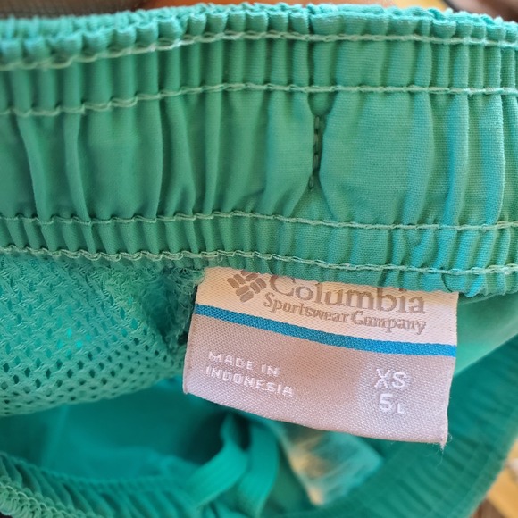 Columbia‎ Womens Shorts Light Teal Elastic Waist With a Pocket SZ XS Athletic - Picture 4 of 7